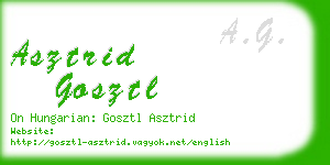 asztrid gosztl business card